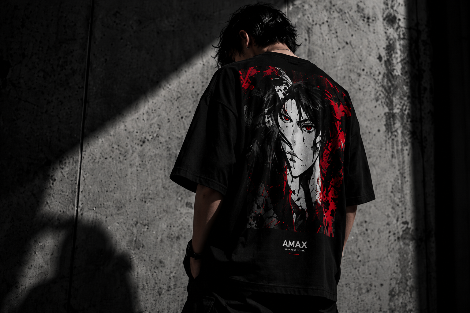 AMAX oversized anime graphic T-shirt